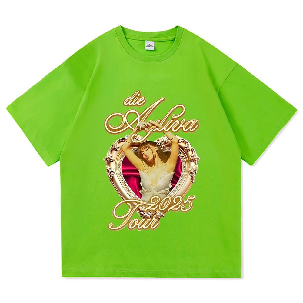 Tricou Ayliva Tour 2025 Modă de vară Bărbați/Femei Harajuku Grafic Retro Tricou Bumbac Casual de Înaltă Calitate Tricouri