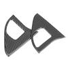 2Pcs Inner Door Horn Cover Carbon Fiber Frame Trim Left Right Fit for Mitsubishi Lancer GTS 08‑16