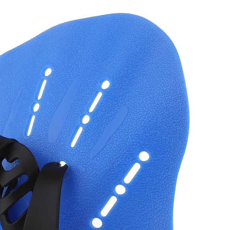 1 Pair Swimming Training Paddles Swim Hand Paddles Snorkeling Diving Gloves Fin Flipper Sports Silicone Palm Adjustable Straps