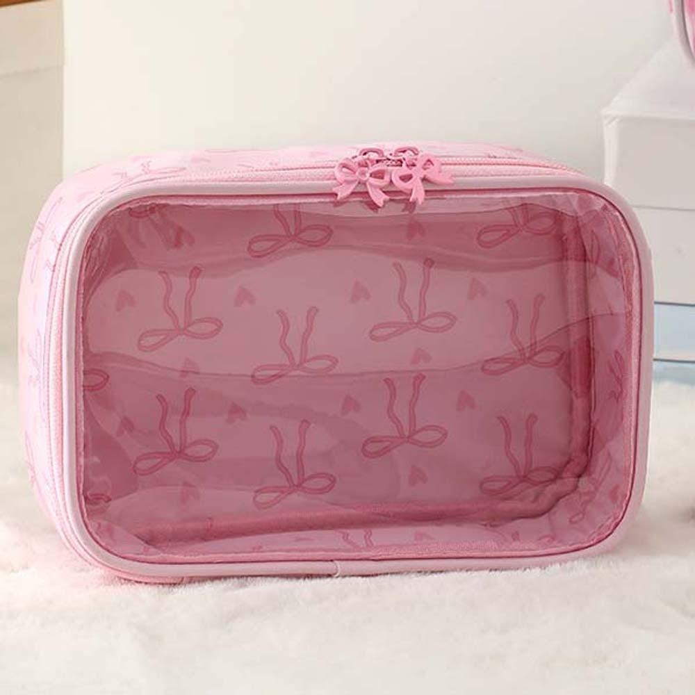 Clutch Pouch Clear PVC Handbag PU Leather Swimming Small Bag Transparent Makeup Bag Daily