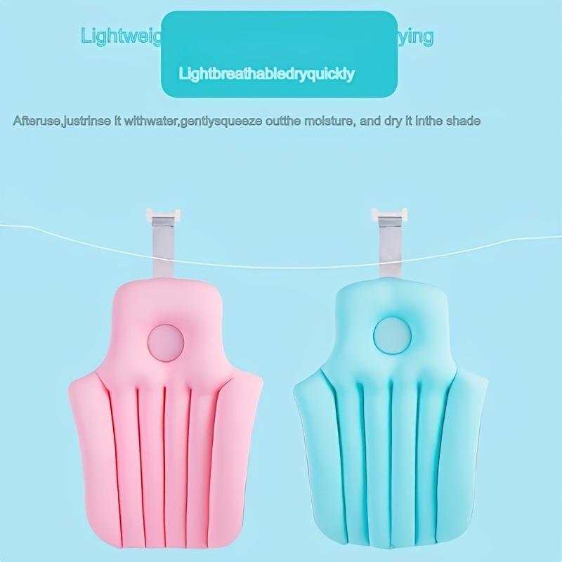 1pcs Bath Pillow Cushion with Anti-Slip Bathtub Seat Pad for Adults Eco-Friendly Bathing Mat & Shower Accessories