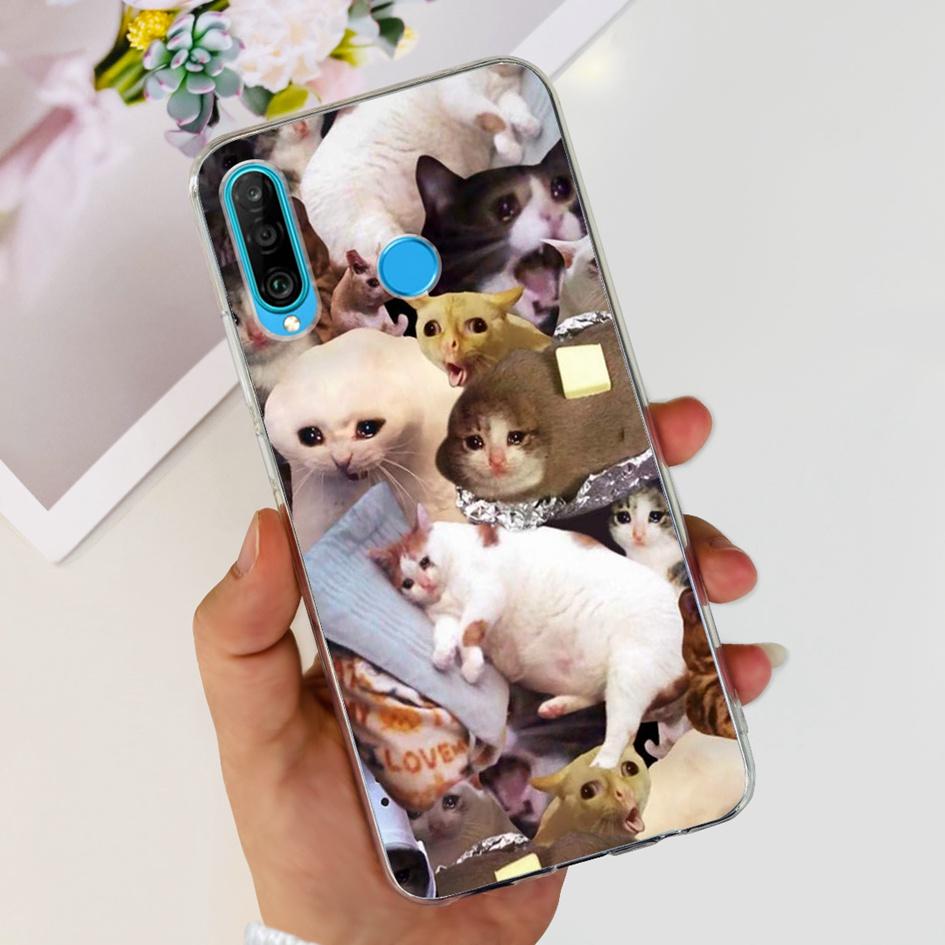 For Huawei P30 Lite Case MAR-LX1M MAR-L21A MAR-LX1A Cute Astronaut Cover Clear Silicone Bumper For Huawei P30 Pro Lite P 30 Capa
