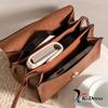 Vintage kožená tříkomorová crossbody kabelka (2 barvy)