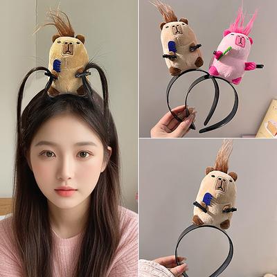 Plush Ugly Doll Headband Lovely Headbands Funny Hair Hoop Korean Style Cosplay Cartoon Hair Hoop Outdoor Hair Accessories