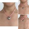 Herzanhänger Halsketten Y2K Stil Herz Halsketten Liebesanhänger Choker Liebeshalsketten Partyschmuck Geschenk für Frauen Mädchen