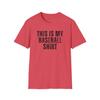 Baseball Fan Unisex Softstyle Tshirt Sports Shirt Game Day Tee Block Capital Letter Design Baseball Gift