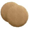 Seat Cushion 2 Pcs Brown Ø60 X 21 Cm Velvet