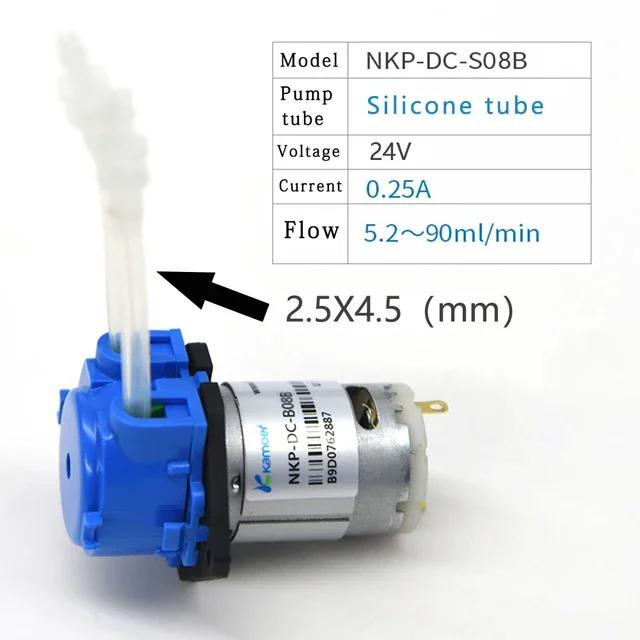12V 24V Peristaltic Dosing Pump with Connector for Arduino Aquarium Lab DIY Liquids Motor Tool