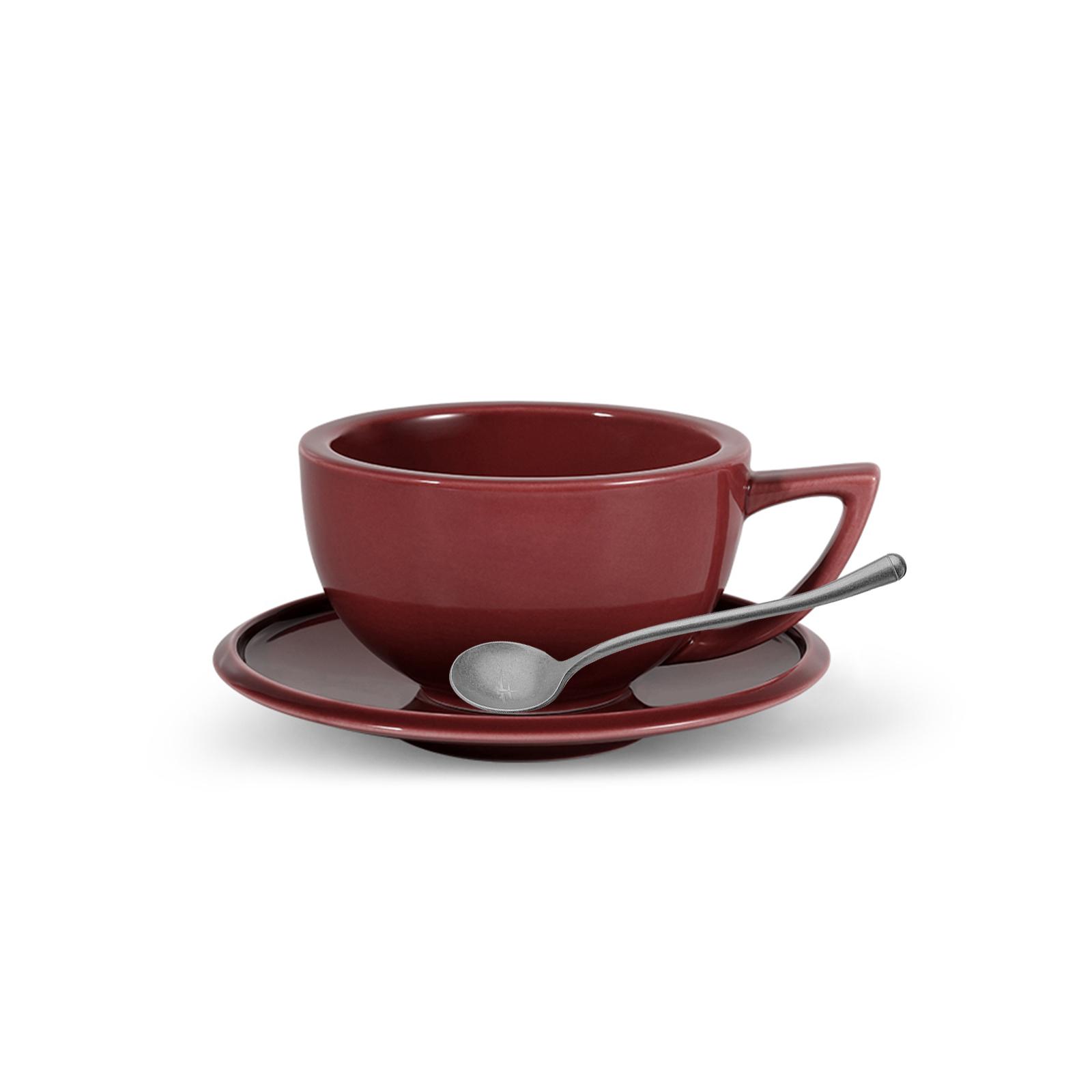 280ML Keramische Koffiekop Porseleinen Espressokopjes Set met Schoteltje Lepel voor Thee Cappuccino Latte Chique Thuis Barista Accessoires