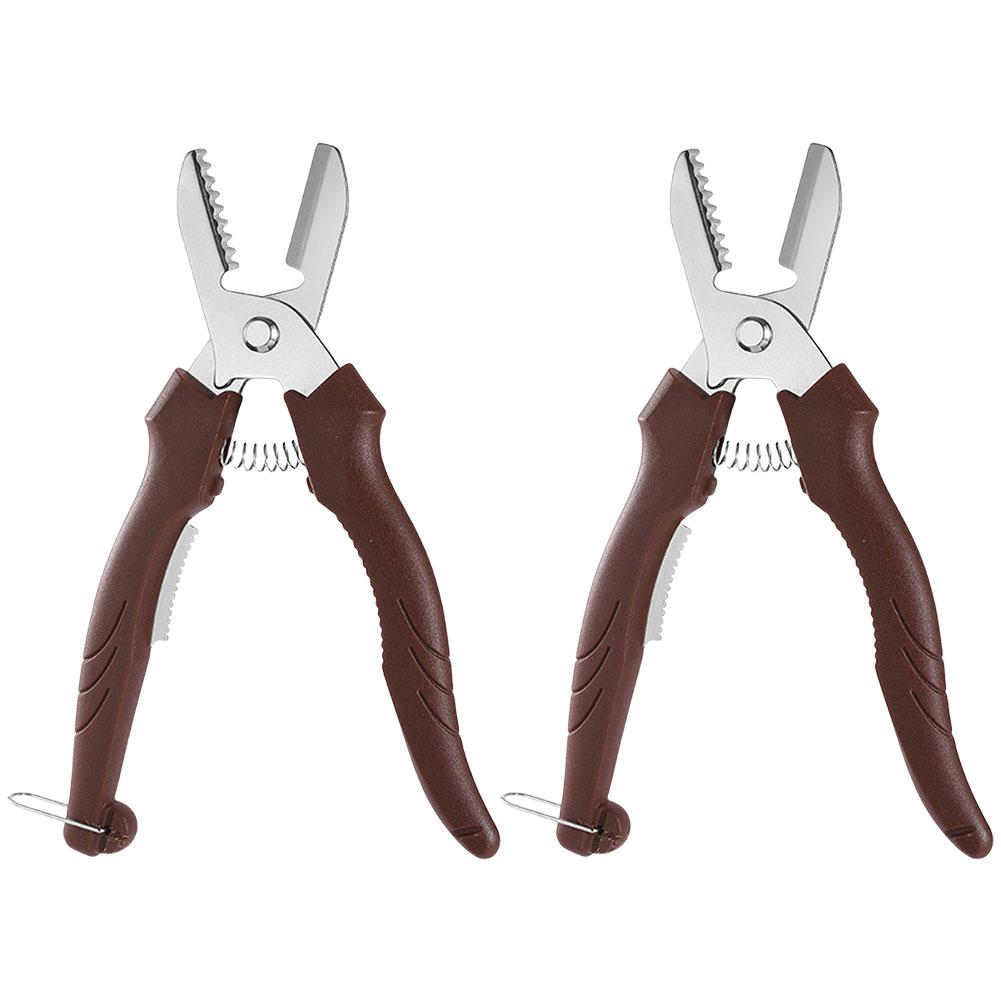 

2 шт. Нержавеющая сталь Инструмент для колки каштанов Ножницы для каштанов Резак для каштанов Очиститель для каштанов Кухонный инструмент коричневый