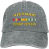 Vietnam Combat Veteran Hat Adjustable Cowboy Baseball Cap For Men Women Trucker Cap