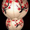 30cm Plum Blossom Round Paper Lantern Lamp Chinese Oriental Style Spring Festival Restaurant Wedding Home Decor Gifts
