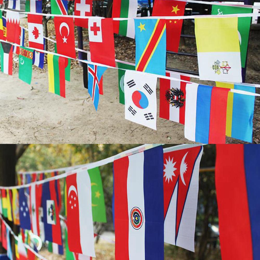 50 Countries National Flag String Flag Countries Around The World Nations Flag For Party decor 14x21cm50pcs