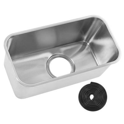 RV Sink Square 390x190x185mm 304 Stainless Steel Large Capacity Flush Mounted Camper Sink with 90mm Drain for Van Yacht