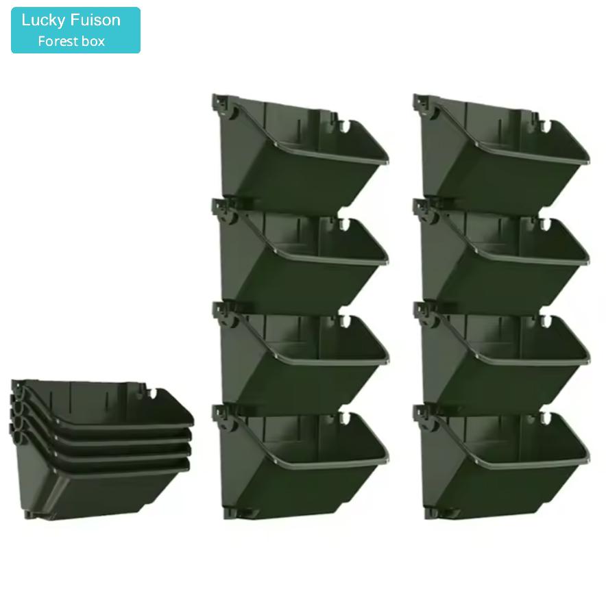 Stackable Garden Irrigation System Plastic Flower Pot Planter Green Vertical Wall Hanging Herb Pot Kit Plant Stand for Home