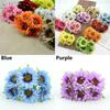 Lifelike 6pcs Artificial Gerbera Daisy Fake Silk Flower For Elegant Wedding Decor