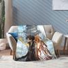 Super Soft Sword Art Online Kirito Asuna Throw Blanket Fleece Flannel Lightweight Blanket Cozy Fluffy Blankets All Season Use