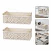 Warm White Woven Storage Boxes Handmade Macrame Storage Basket Storage Baskets  Home Organization