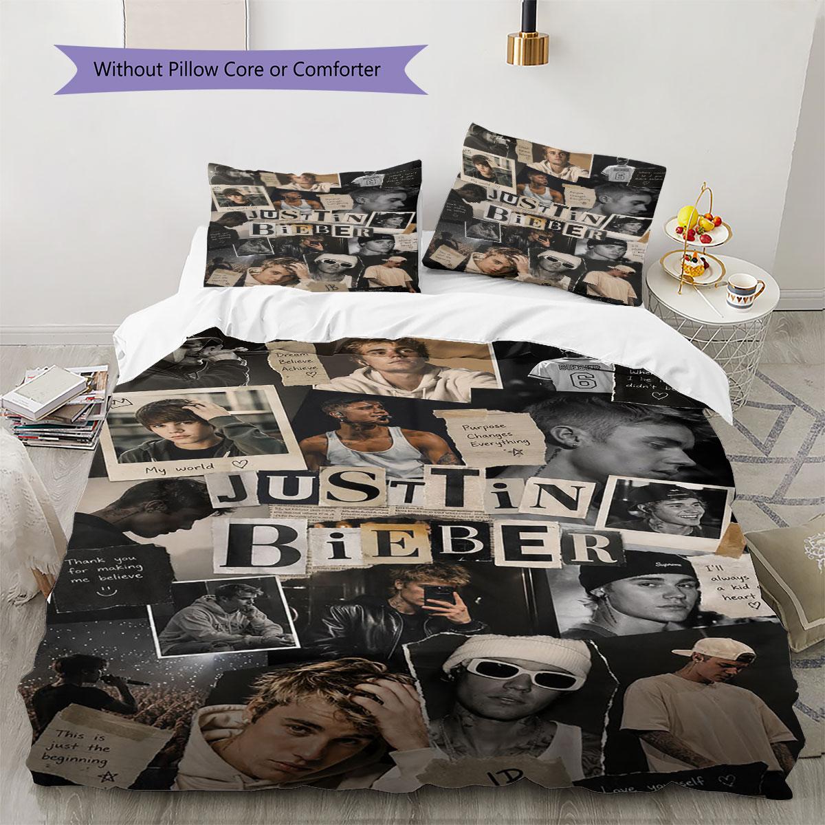 Justin Drew Bieber Pattern Bedding,Quilt