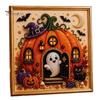 Relaxing Stress Relief Crafts Halloween Faux Pearl Painting Kit, DIY Witchcraft Art 3D Crafting Materials Bead Wall Craft Kit for Adults Beginners,