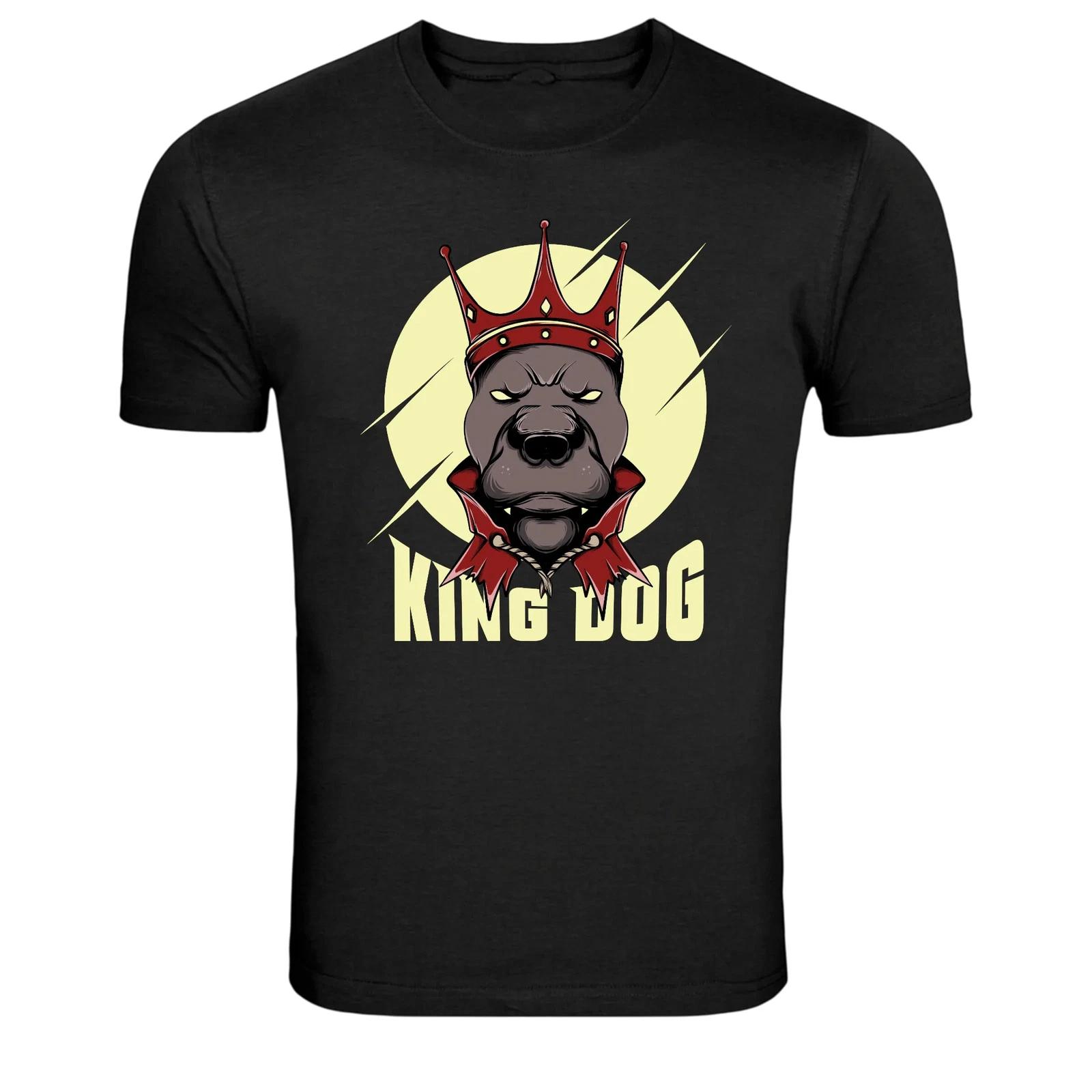 King Dog Crown Pitbull Graphic T-Shirt XXXL