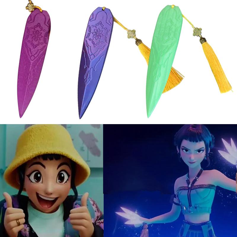 Zoey Kpop Demon Hunters Cosplay Lights Dart Weapons Roleplay Props For Girl Group Idol Halloween Carnival Costume Accessories