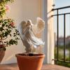 Engel Gartenstecker Dekoration, Acryl Engel Gartenschild mit Stab, Elegante geflügelte Engelsfigur für Innen Außen Hof Rasen Balkon