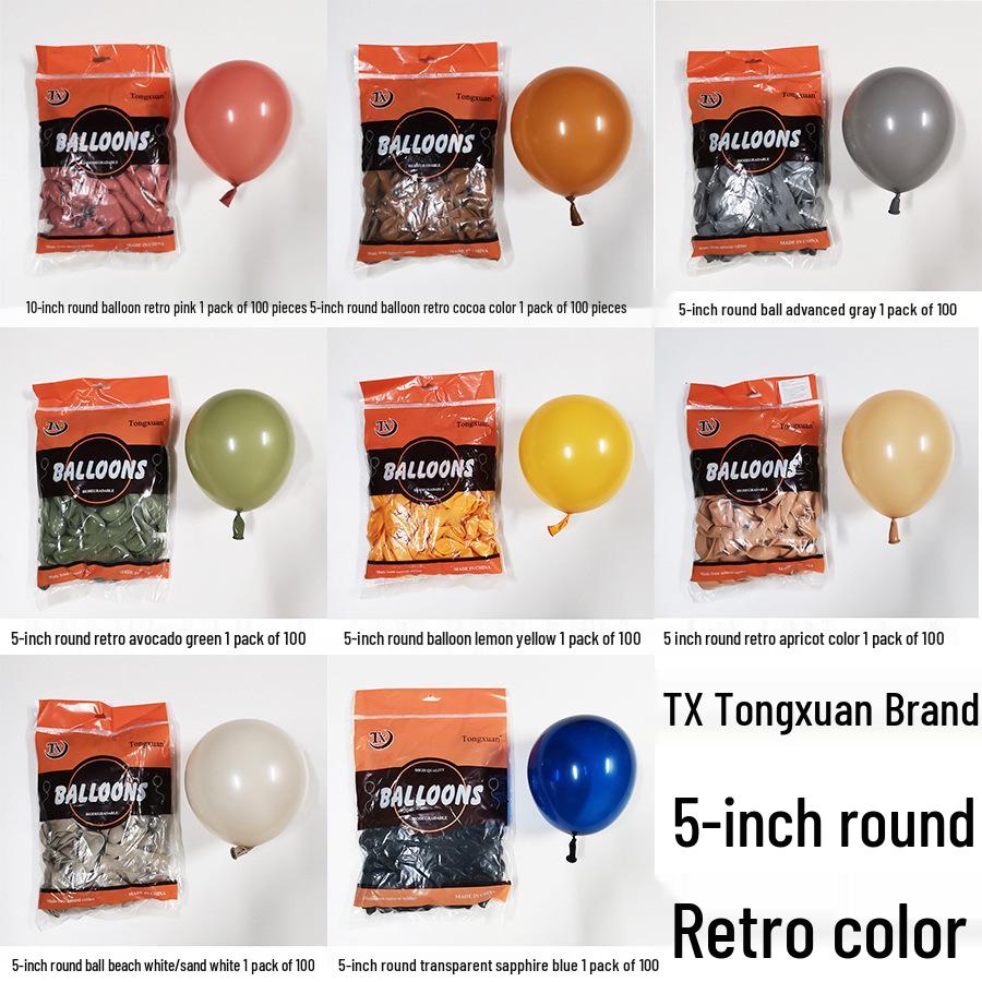 Tongxuan 5-Inch Retro Party & Wedding Balloons - Chic Birthday Decoration