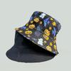 New Retro Halloween Pumpkin Ghost Graffiti Bucket Hat Men and Women Hip Hop Shade Double Sided Bucket Hat
