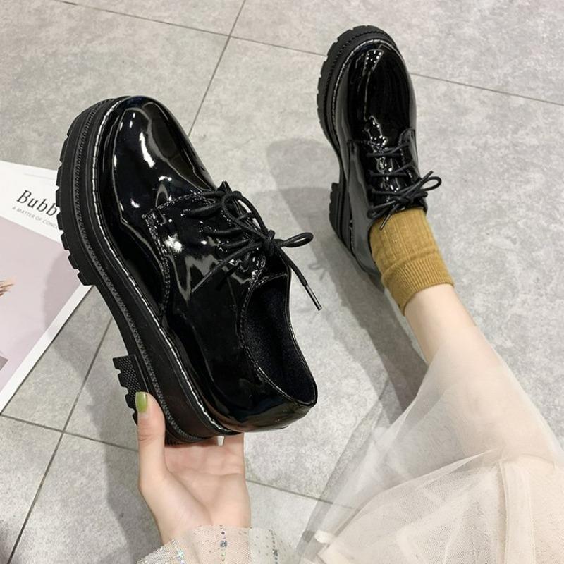 Modne płaskie mokasyny Japońskie Szkolne Brytyjski styl Jk Buty dla uczennic Dziewczyny Kobiety Kawaii Lolita Soft Girl Okrągły nosek Platforma Buty Mary Jane