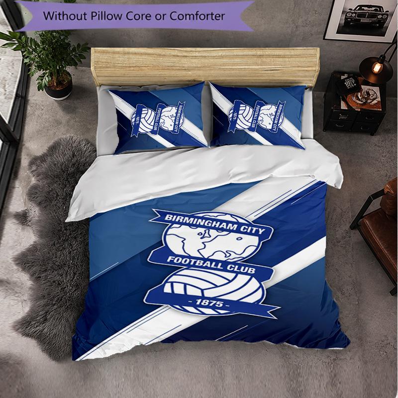 Birmingham City Themed Bedding 3Pcs Duvet Cover Set Decorative Bed Linen For Teen Room Home Decoration