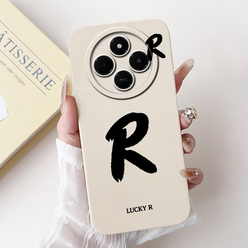 Cover For Redmi 14C 14R Case Simple Fashion A-Z Letter Pattern Design Silicon Shockproof Funda For Xiaomi Poco C75 4G Back Cover