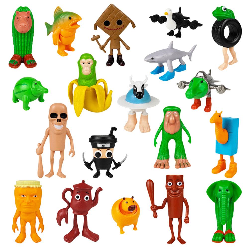 Italian Brainrot Toy Tralalero Tralala Tung Tung Tung Sahur 6-24PCS Funny Animals Desktop Ornaments Collection Decoration