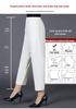 Summer Ice Silk High-Waist Elastic Pants for Middle-Aged and Older Women - Casual, Loose-Fit, Straight, Nine-Point Length