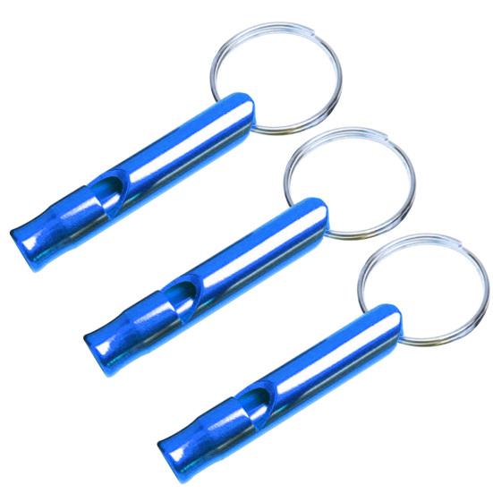 3Pcs Emergency Whistles Multifunction Super Loud Shrill Sound with Keychain Anodic Treatment Signaling
