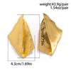 Exaggerated Metal Irregular Stud Earrings for Women Vintage Gold Color Geometric Texture Personality Earrings Party Jewelry Gift