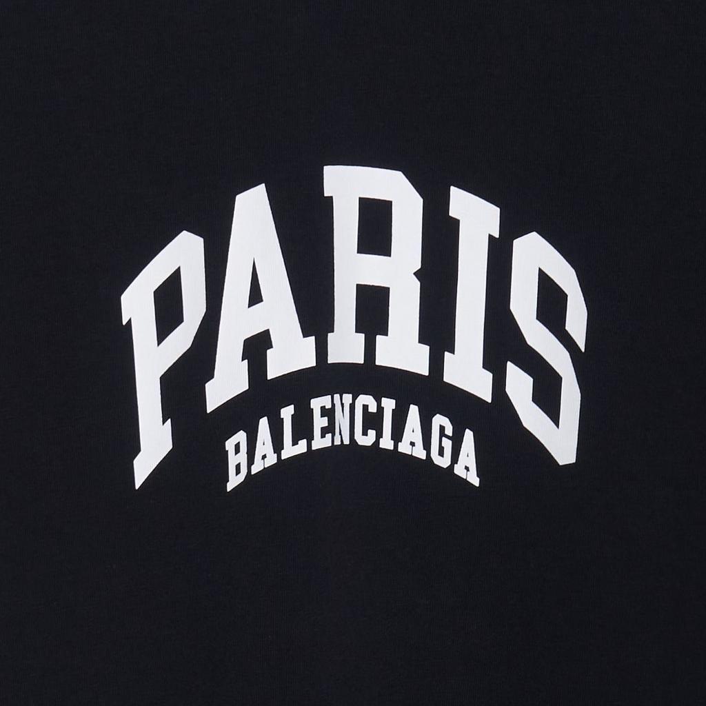 Balenciaga Cities Paris SS22 T Shirt Loose Fit Women's Black 612965TLVL71070
