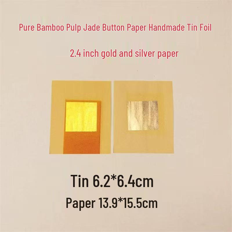 Premium Bamboo Pulp Jade Buckle Tin Foil Sacrificial Gold & Silver Longevity Paper - Hot Selling Pack