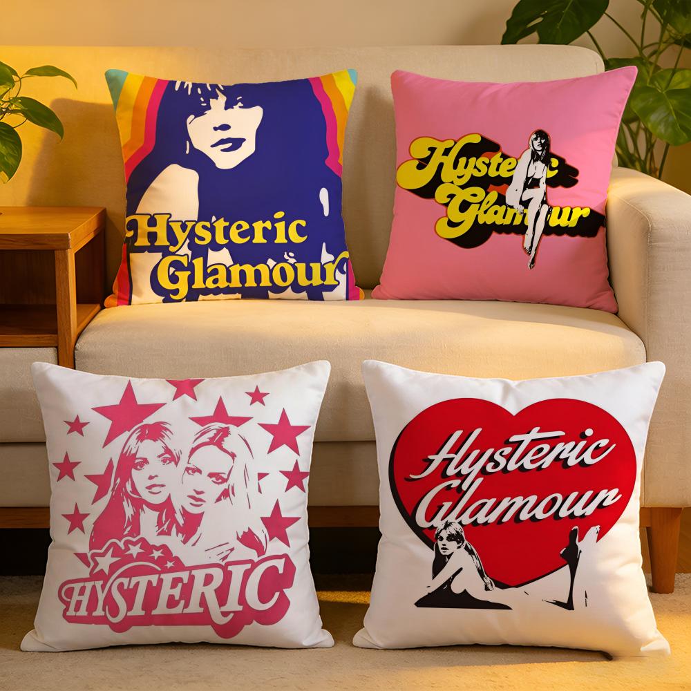 Cushion Cover Linen SkinFriendly Soft Decorative Case For Sofa Home Decor Cool HHysteric Glamour Girl Pillow cover