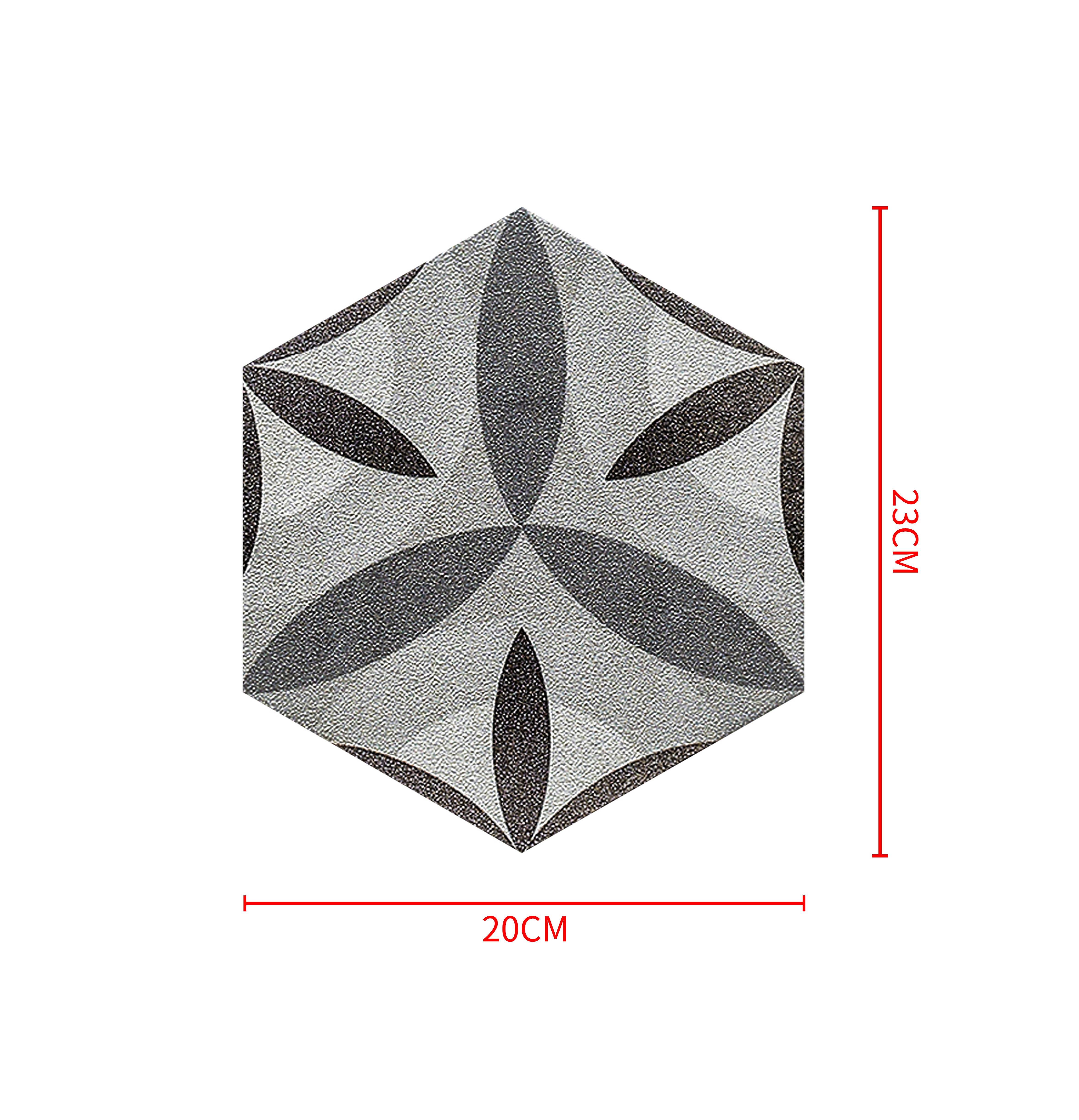 

10 шт. геометрическая плитка для пола, самоклеящаяся и водонепроницаемая для переноски, ванная комната, кухня, гостиная, спальня 20CMX23CMX10Pcs