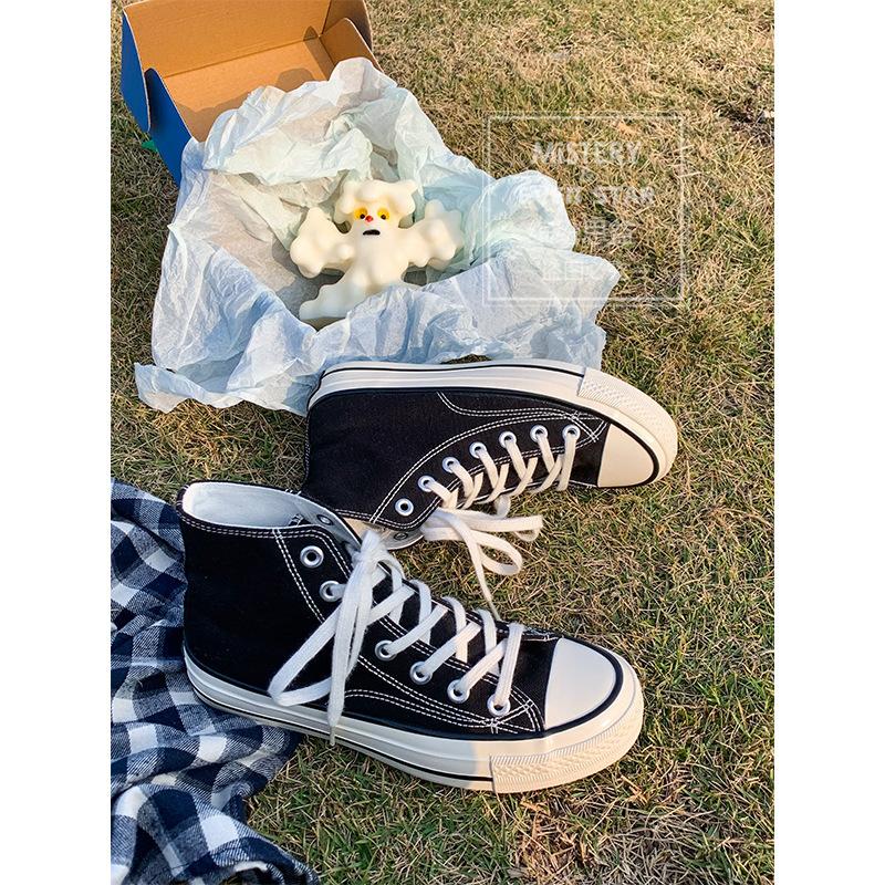 Classic canvas shoes women's high-top shoes 19