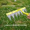 Soil Weed Rake Weeding with High Carbon Steel Teeth Wooden Upright Garden Handle Remover Lightweight Weeder Tool