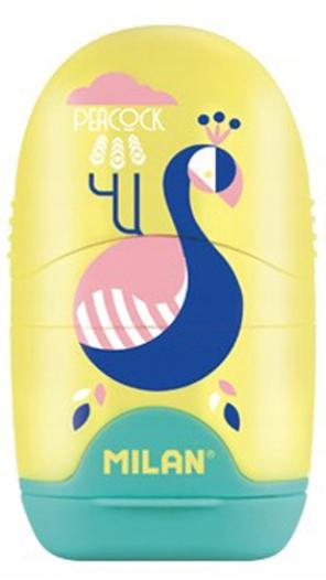 Anspitzer-Radiergummi Kapsel Pfau A'16 4701116Pck