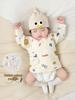Tagless Pure Cotton Newborn Half-Back Clothes, Monk Style Top for Boys & Girls, Autumn/Winter Pajamas