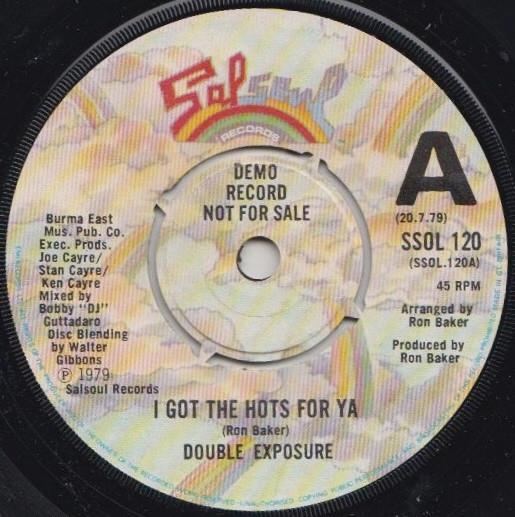 

7inch Record DOUBLE EXPOSURE - I Got The Hots For Ya / Ten Percent SSOL120 SALSOUL 1979 UK Soul/Funk Used