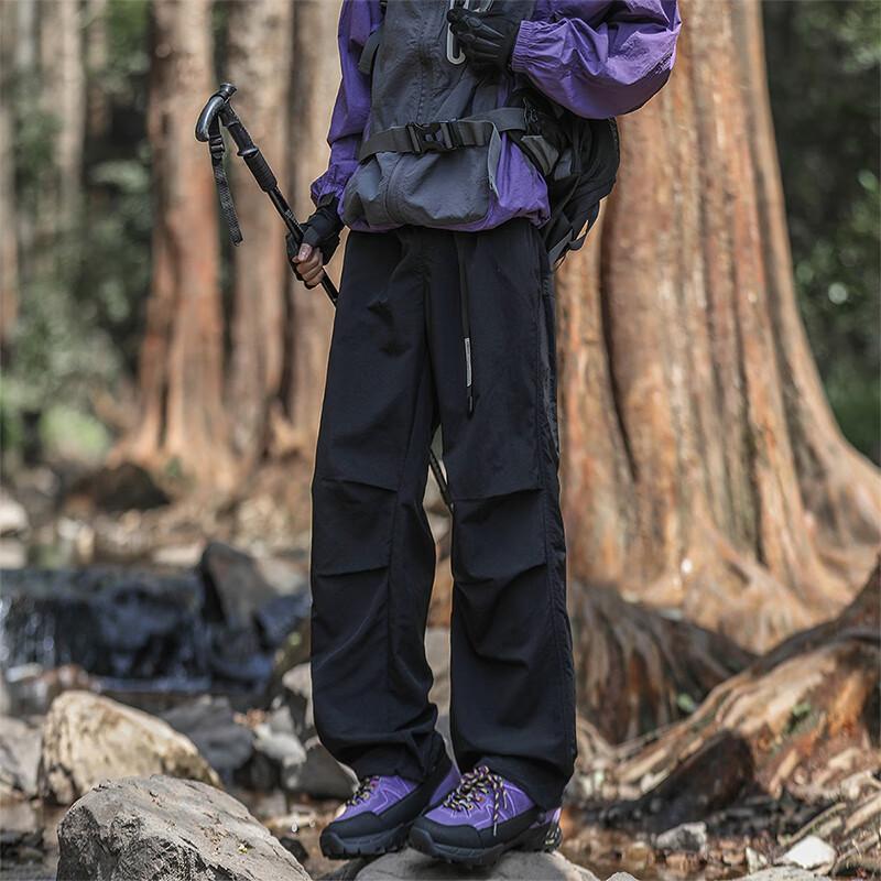 Foss Phil Outdoor Workwear Tactical Pants for Men, Spring And Summer Versatile Waterproof Paratrooper Straight-Leg Casual Trousers, 8361 Black S