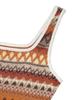 2025 Geometric Striped Jacquard Vacation Sling Dress with Slit