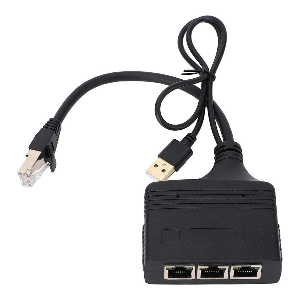 Network Splitter 1 To 3 1000Mbps with USB Cable RJ45 Ethernet Splitter Adapter for TV Router