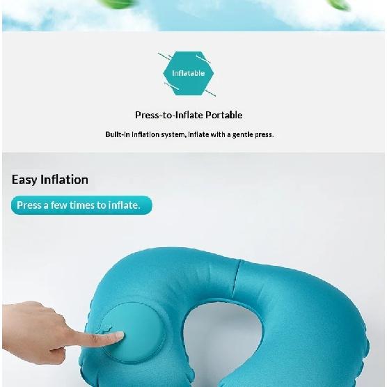 Inflatable  Portable Neck  Inflatable U-shaped Pillow Travel Neck Pillow U-shaped Neck Pillow Outdoor Travel Airplane Pillow