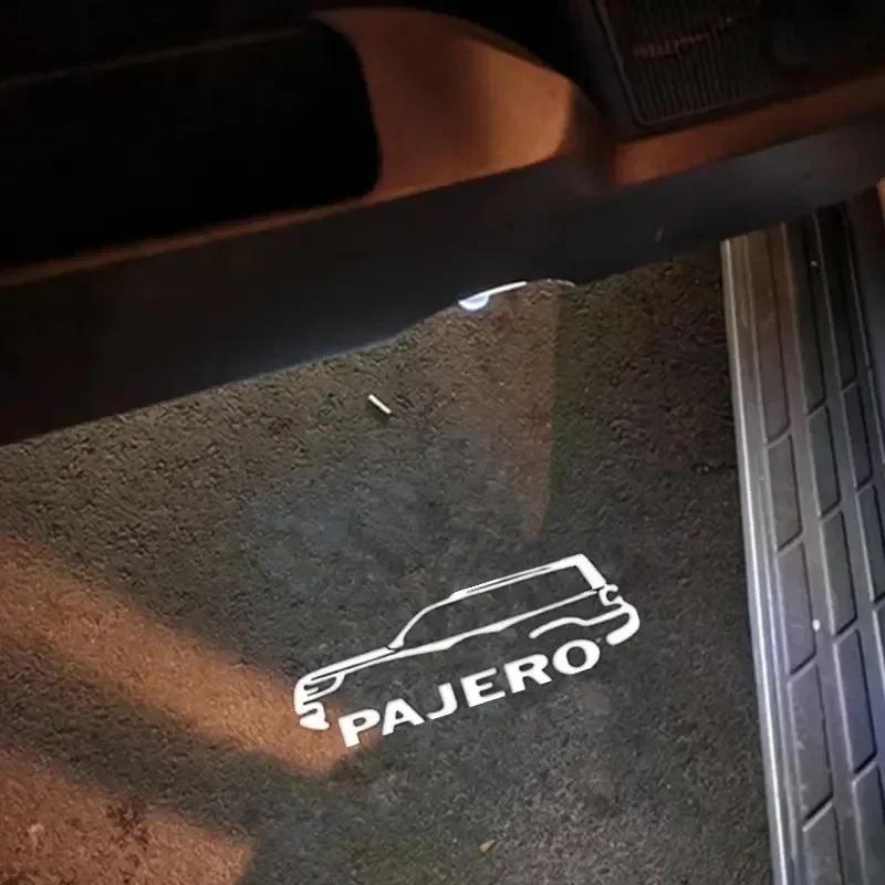 For Mitsubishi Pajero V87 V93 V97 V80 3 4 Montero Grandis Car Door Light Welcome Lamps Wireless Laser Projector Auto Decoration